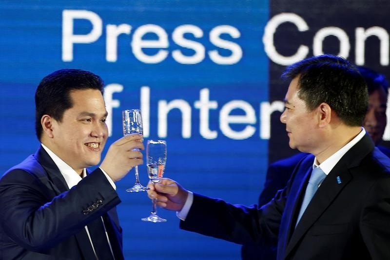 © Reuters. La china Suning será accionista mayoritaria del Inter de Milán