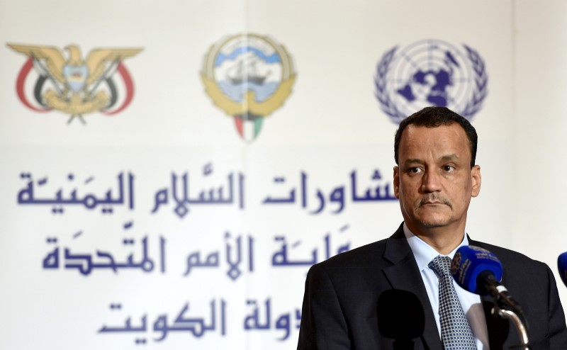 © Reuters. Enviado da ONU para as conversas de paz no Kuwait, Ismail Ould Cheikh Ahmed