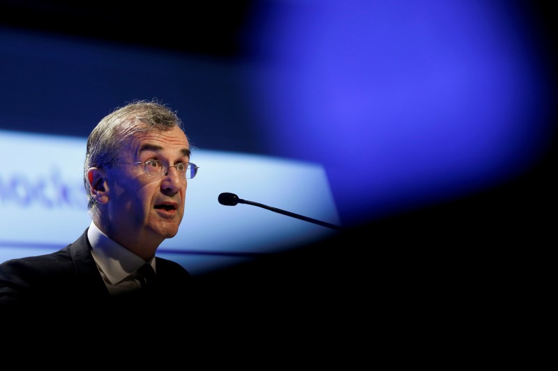 © Reuters. French Central bank Governor Villeroy de Galhau attends the 2016 Institute of International Finance (IIF) Spring Membership meeting in Madrid