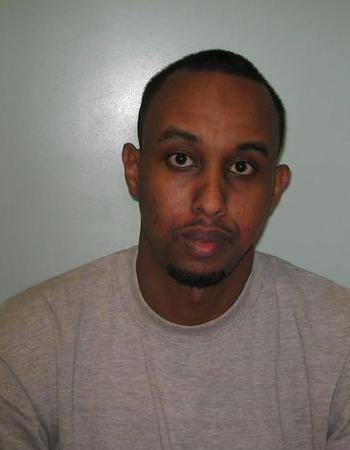 © Reuters. Muhaydin Mire is seen in an undated booking photograph handed out by London's  Metropolitan Police