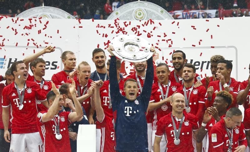 © Reuters. SKY OBTIENT LA MAJEURE PARTIE DES DROITS TV DE BUNDESLIGA