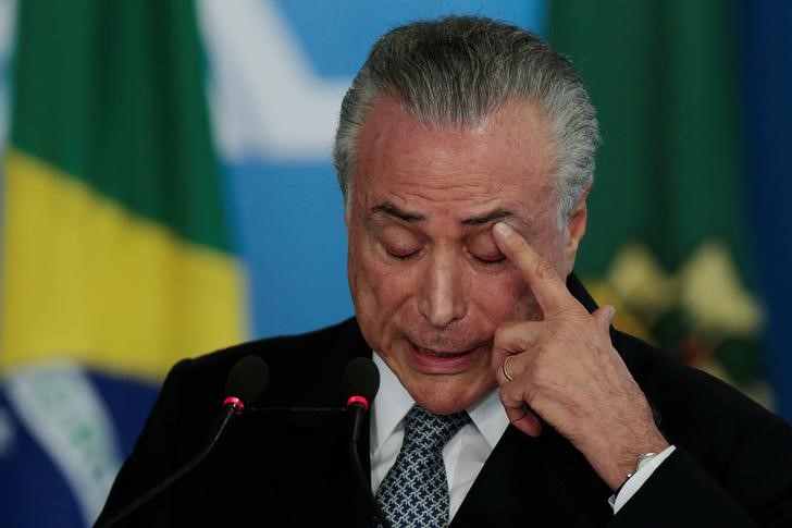 © Reuters. Temer durante evento no Palácio do Planalto