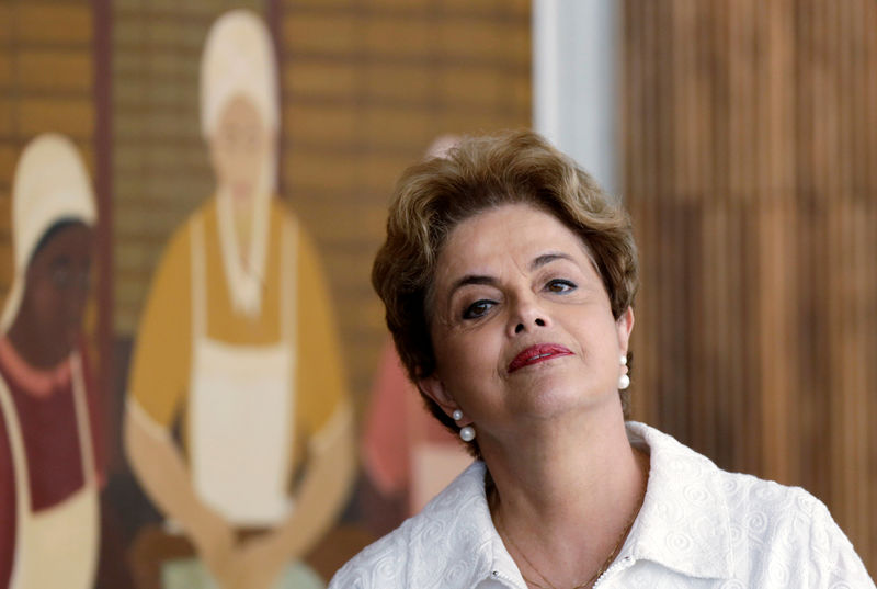 © Reuters. Presidente afastada Dilma Rousseff durante evento em Brasília