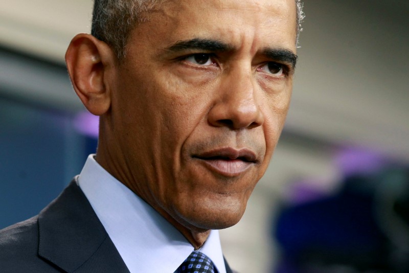 © Reuters. El presidente de Estados Unidos, Barack Obama, habla sobre el peor tiroteo en la historia del país que tuvo lugar en Orlando, Florida, desde la Casa Blanca, en Washington D.C.