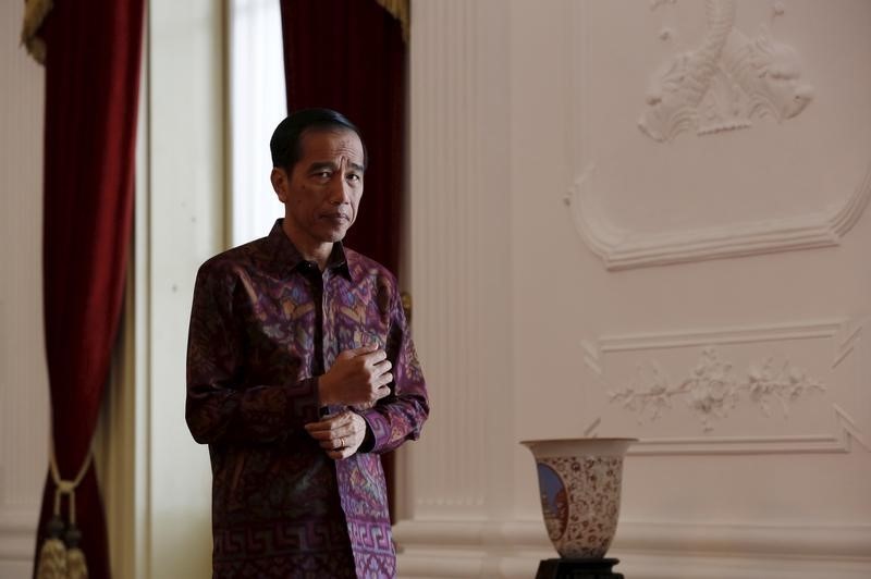 © Reuters. Presidente da Indonésia, Joko Widodo, durante encontro em Jacarta