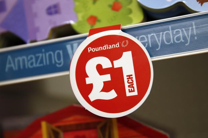 © Reuters. A sign is seen in a Poundland store in London