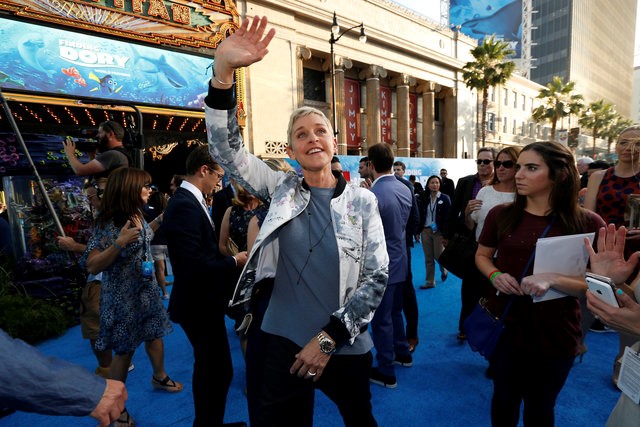 © Reuters. Dubladora de Dory na versão original, Ellen DeGeneres, durante evento em Hollywood