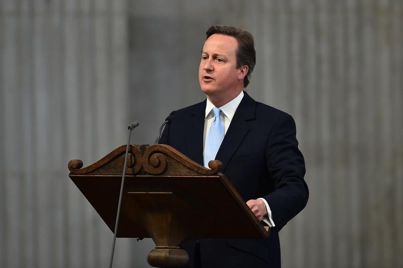 © Reuters. Primeiro-ministro britânico, David Cameron, durante evento em Londres