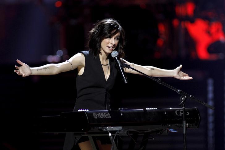 © Reuters. Cantora Christina Grimmie durante show em Las Vegas