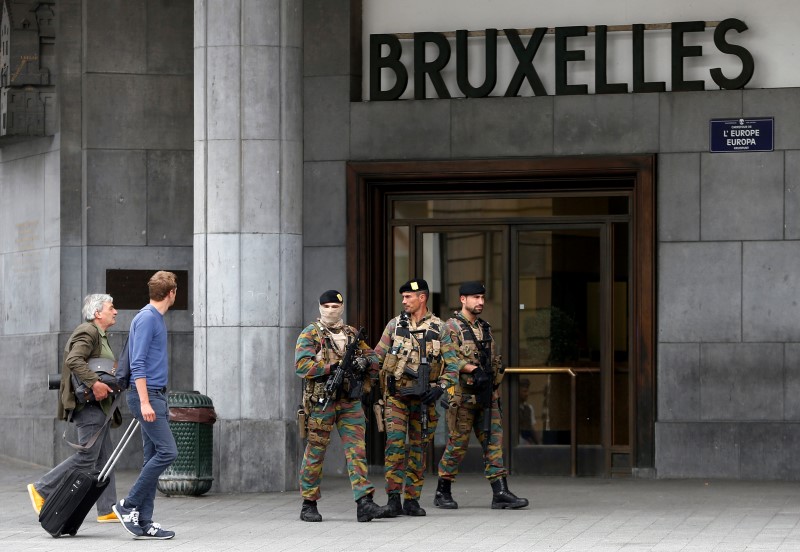 © Reuters. ALERTE À LA BOMBE À LA GARE CENTRALE DE BRUXELLES