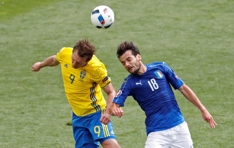 © Reuters. Italy v Sweden - EURO 2016 - Group E