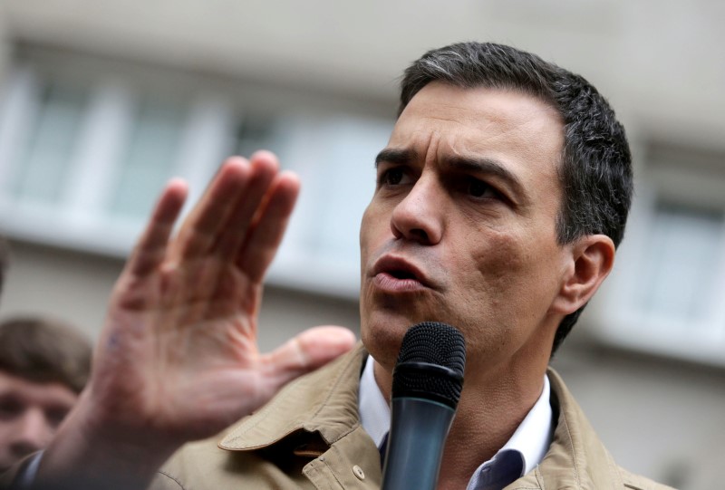 © Reuters. Líder socialista espanhol Pedro Sánchez