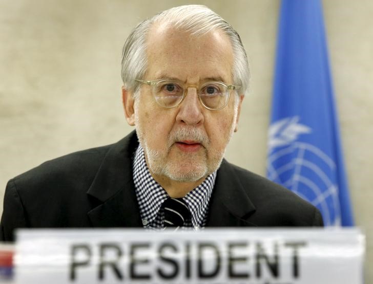 © Reuters. Presidente da comissão de inquérito independente da ONU para a Síria, Paulo Sérgio Pinheiro