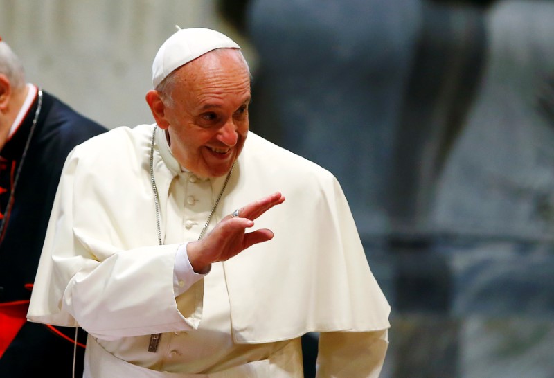 © Reuters. Papa Francisco durante encontro em Roma