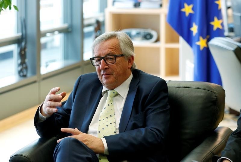 © Reuters. Presidente da Comissão Europeia, Jean-Claude Juncker, durante encontro em Bruxelas