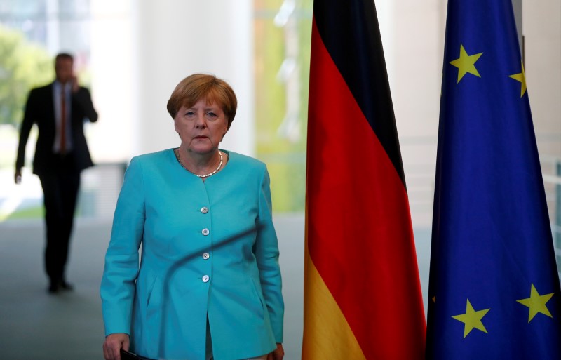 © Reuters. Chanceler alemã, Angela Merkel, durante evento em Berlim