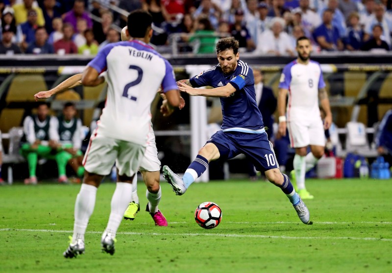 © Reuters. Soccer: 2016 Copa America Centenario-Argentina at USA