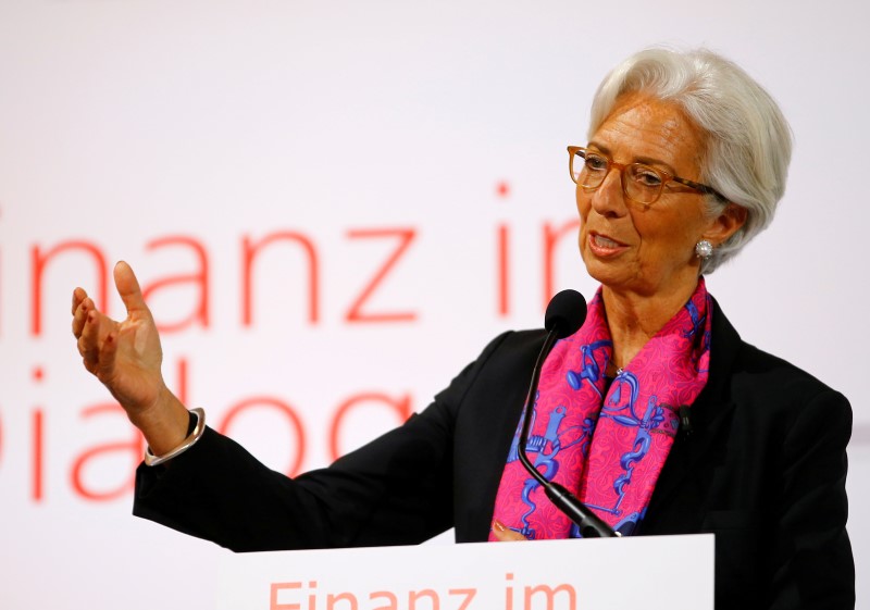 © Reuters. IMF Managing Director Lagarde delivers a speech in Vienna