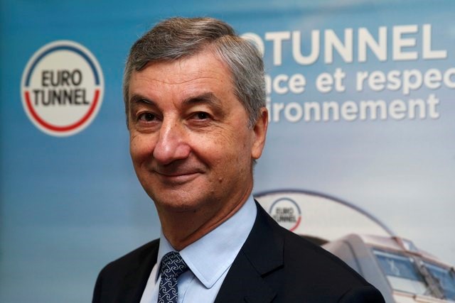 © Reuters. File photo of Jacques Gounon, Chairman and CEO of Eurotunnel, as he poses before the company's 2015 annual results presentation in Paris