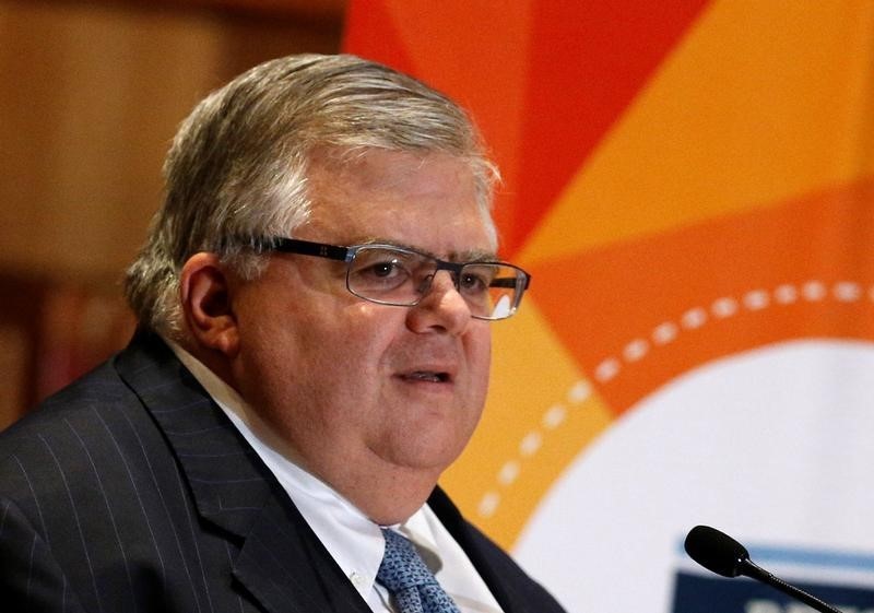 © Reuters. Mexico's central Bank Governor Agustin Carstens speaking at an event in Mexico City