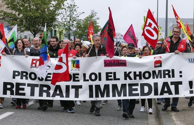 © Reuters. FORCE OUVRIÈRE ENTEND FAIRE CÉDER LE GOUVERNEMENT SUR LA LOI TRAVAIL