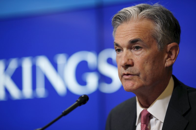 © Reuters. Federal Reserve Governor Jerome Powell delivers remarks during a conference at the Brookings Institution in Washington