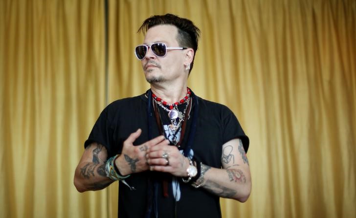 © Reuters. Johnny Depp durante evento em Lisboa