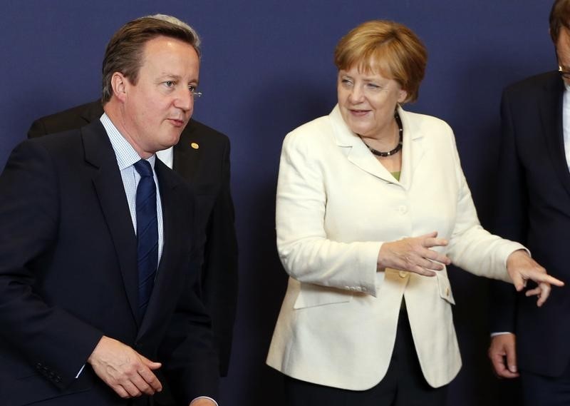 © Reuters. ميركل لا ترى فرصة لتراجع بريطانيا عن قرار الانسحاب من الاتحاد الأوروبي