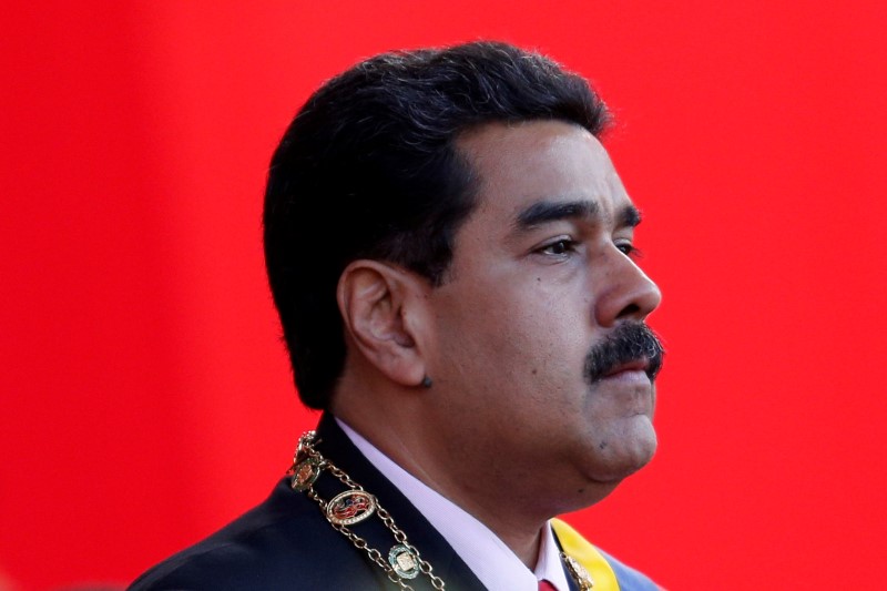 © Reuters. Venezuela's President Maduro attends a military parade to celebrate the 195th anniversary of the Battle of Carabobo in Caracas