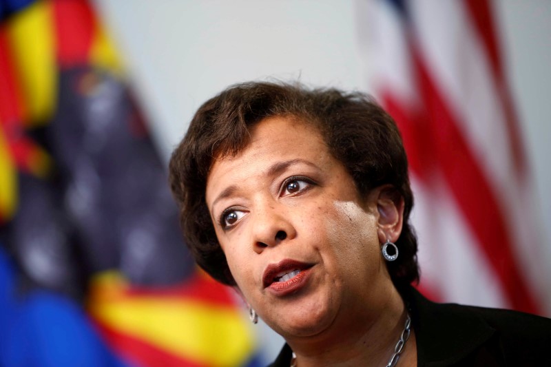 © Reuters. Secretária de Justiça dos Estados Unidos, Loretta Lynch