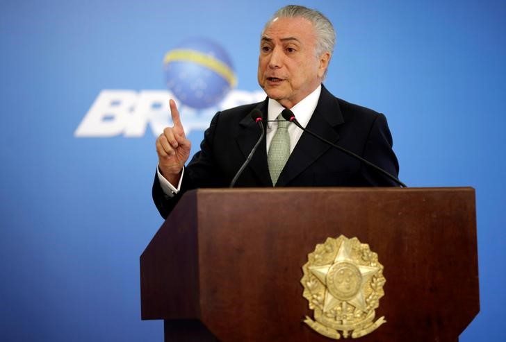 © Reuters. Presidente interino Michel Temer