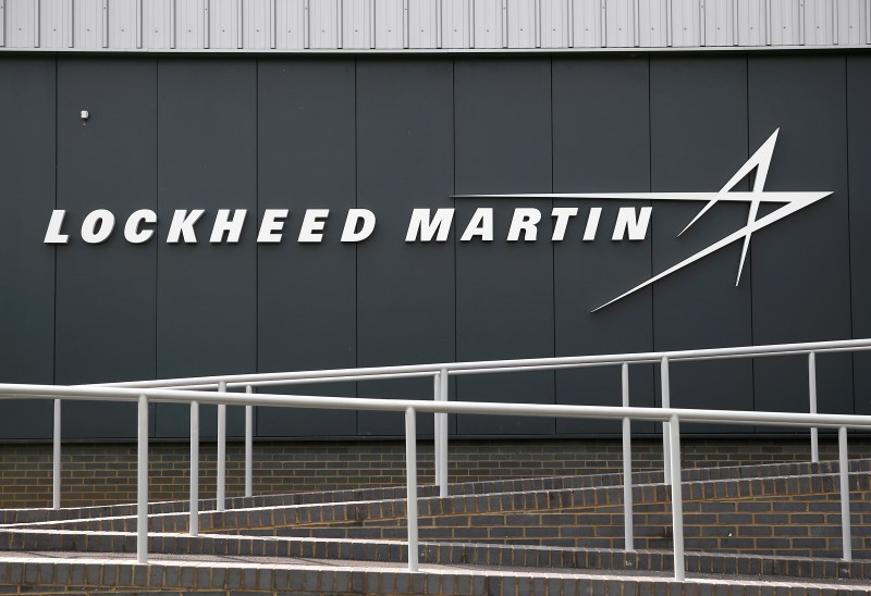 © Reuters. A sign at the new Lockheed Martin Manufacturing Centre of Excellence is seen at the company's headquarters in Ampthill near Bedford