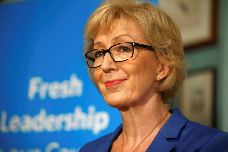 © Reuters. Andrea Leadsom, a candidate to succeed David Cameron as British prime minister, speaks at a news conference in central London