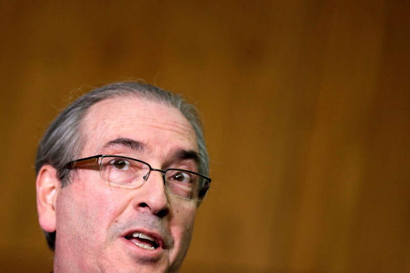 © Reuters. Cunha, durante entrevista no Congresso