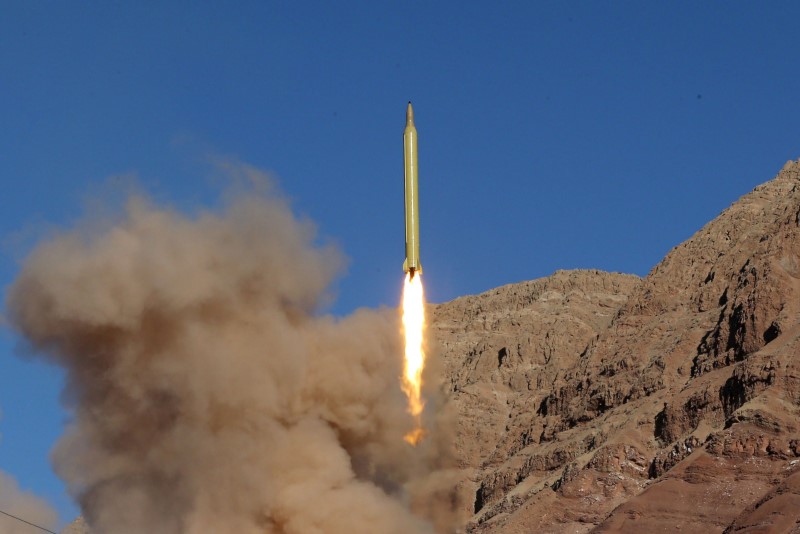 © Reuters. Ballistic missile is launched and tested in an undisclosed location, Iran