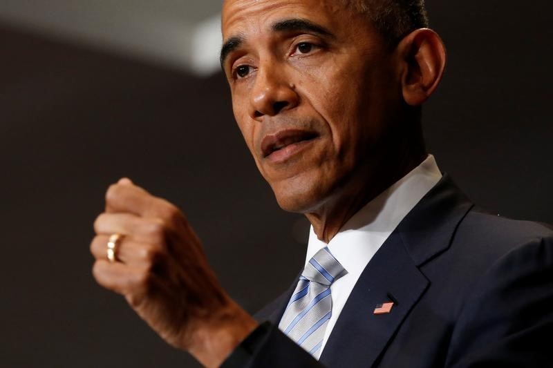 © Reuters. Президент США Барак Обама выступает с речью в Варшаве