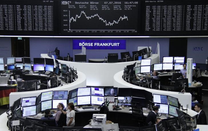 © Reuters. Las bolsas europeas se encaminan a su peor semana en cinco meses