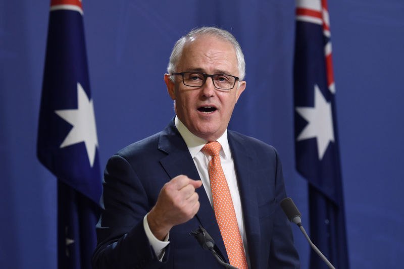 © Reuters. MALCOLM TURNBULL, PREMIER MINISTRE AUSTRALIEN, A ANNONCÉ SA VICTOIRE