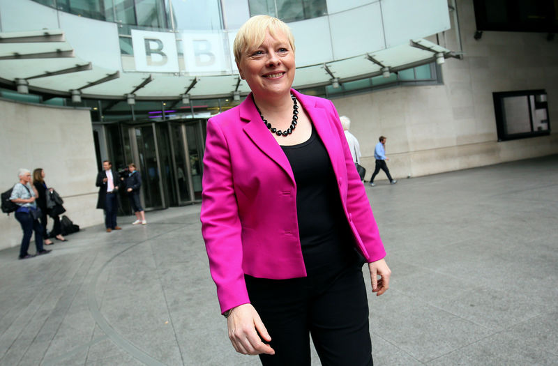 © Reuters. Britain's former Labour Party Business policy chief Angela Eagle leaves the BBC in London