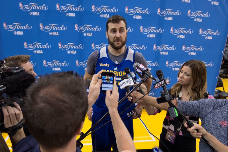 © Reuters. NBA: Finals-Media Day