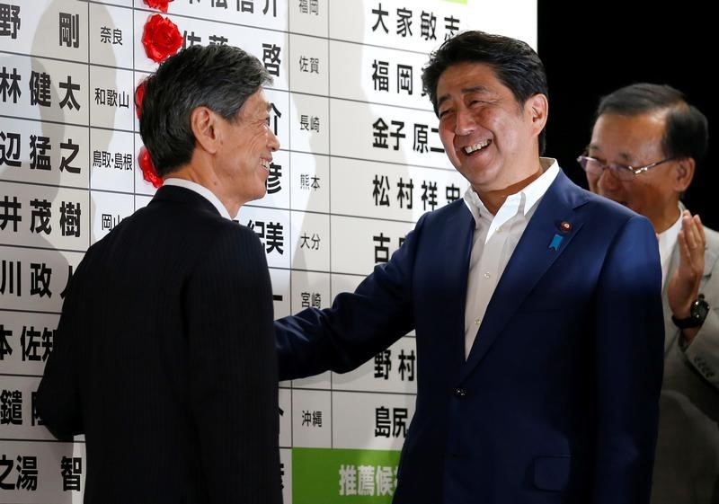 © Reuters. El japonés Abe ordena un nuevo paquete de estímulos tras ganar elecciones