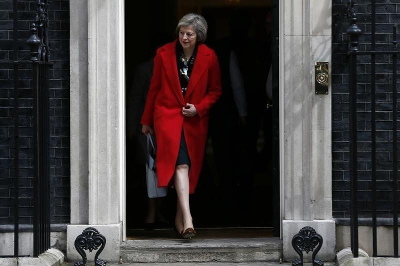© Reuters. Britain's Home Secretary May leaves 10 Downing Street in London