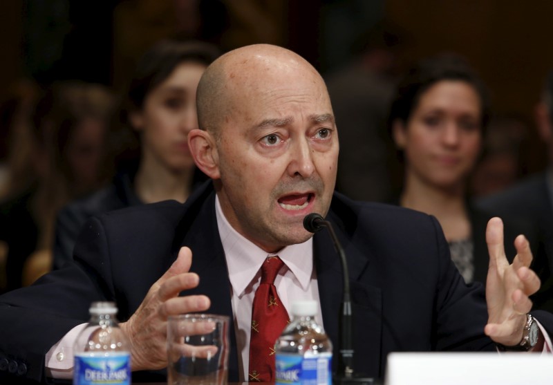 © Reuters. Retired Navy Adm. Stavridis testifies before a Senate Appropriations State, Foreign Operations and Related Programs Subcommittee hearing