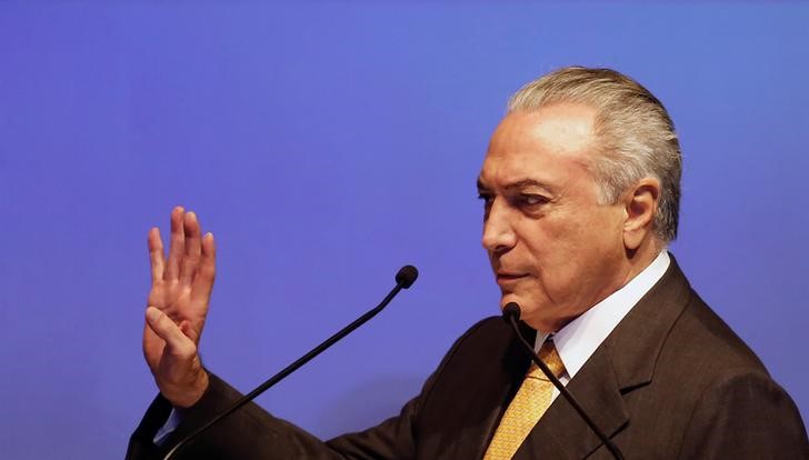 © Reuters. Temer faz discurso em fórum em São Paulo