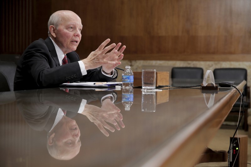 © Reuters. IRS Commissioner John Koskinen testifies at a Senate Appropriations Subcommittee hearing on the FY2017 budget for the Treasury Department on Capitol Hill