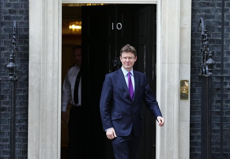 © Reuters. Britain's new Business Secretary Greg Clark leaves Number 10 Downing Street in London