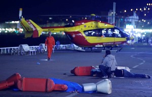 © Reuters. Local de ataque em Nice, na França