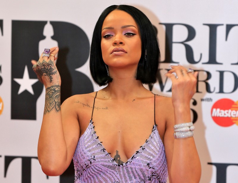 © Reuters. Cantora pop Rihanna durante evento em Londres