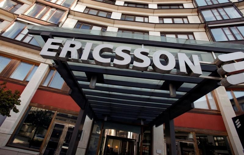 © Reuters. The exterior of Ericsson's headquarters is seen in Stockholm