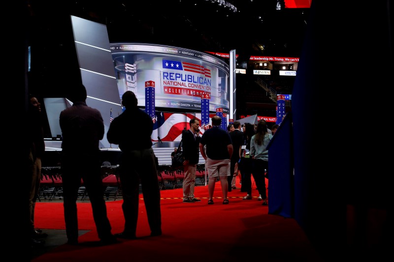 © Reuters. Auditório da Convenção Nacional Republicana em Cleveland